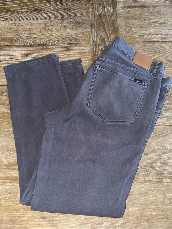 Faherty Other - Faherty Men's Dark Gray Jeans with Tan Patch